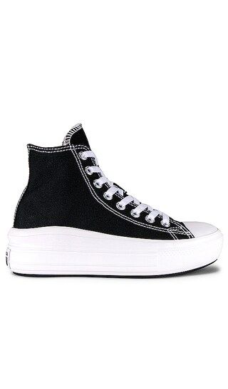 Chuck Taylor All Star Move Platform Sneaker in Black, Natural Ivory, & White | Revolve Clothing (Global)