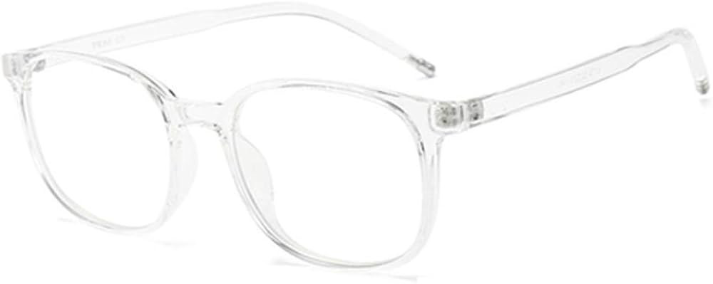 LNTICB Blue Light Blocking Glasses Computer Reading Glasses TR90 Square Eyewear Frame Clear Lens ... | Amazon (US)