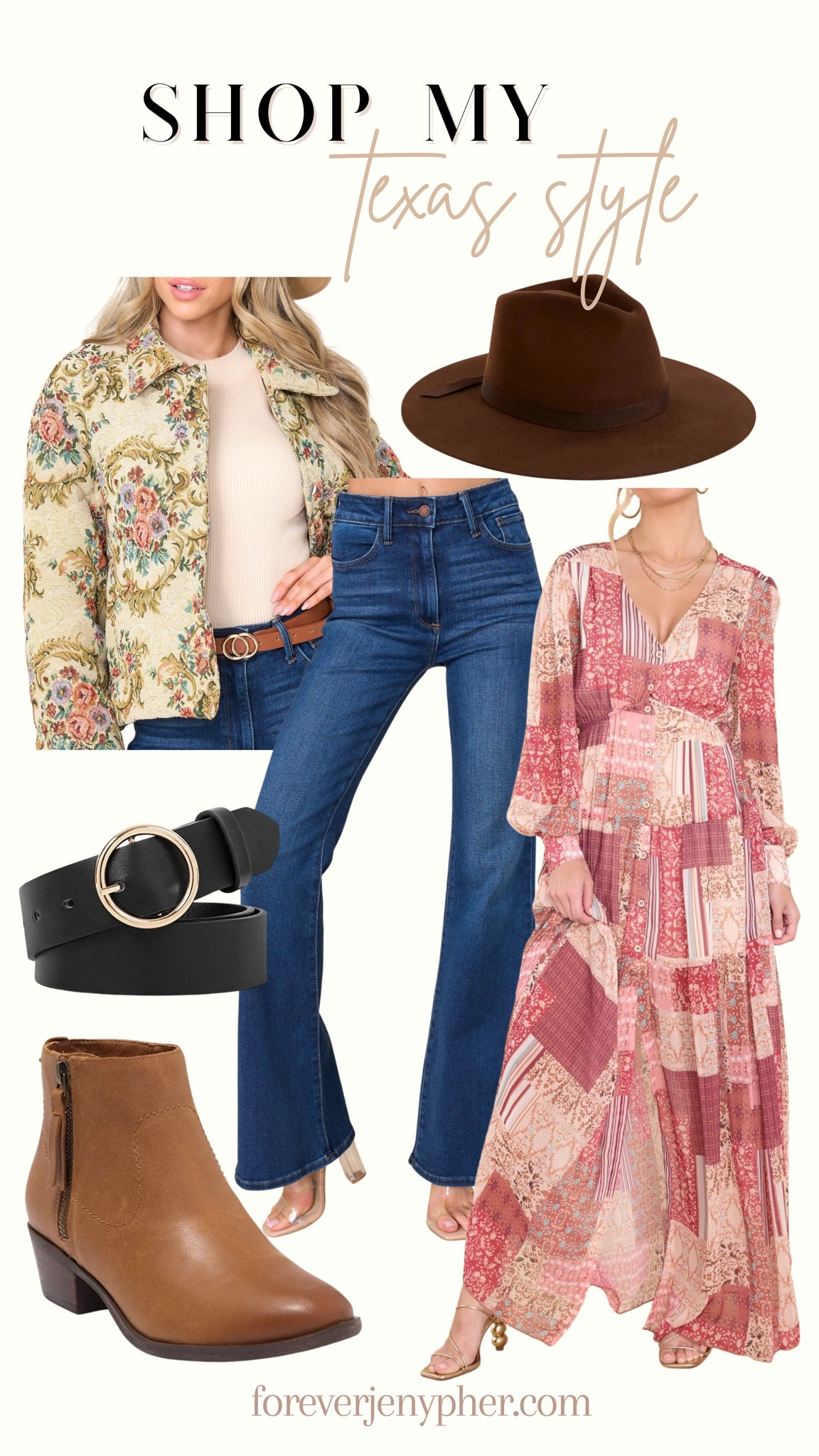 Shop my Texas style!

Jacket, western jacket, fedora, suede hat, cowboy hat, belt, wide leg jeans, maxi dress, patchwork dress, leopard booties

#LTKfit #LTKSeasonal #LTKstyletip