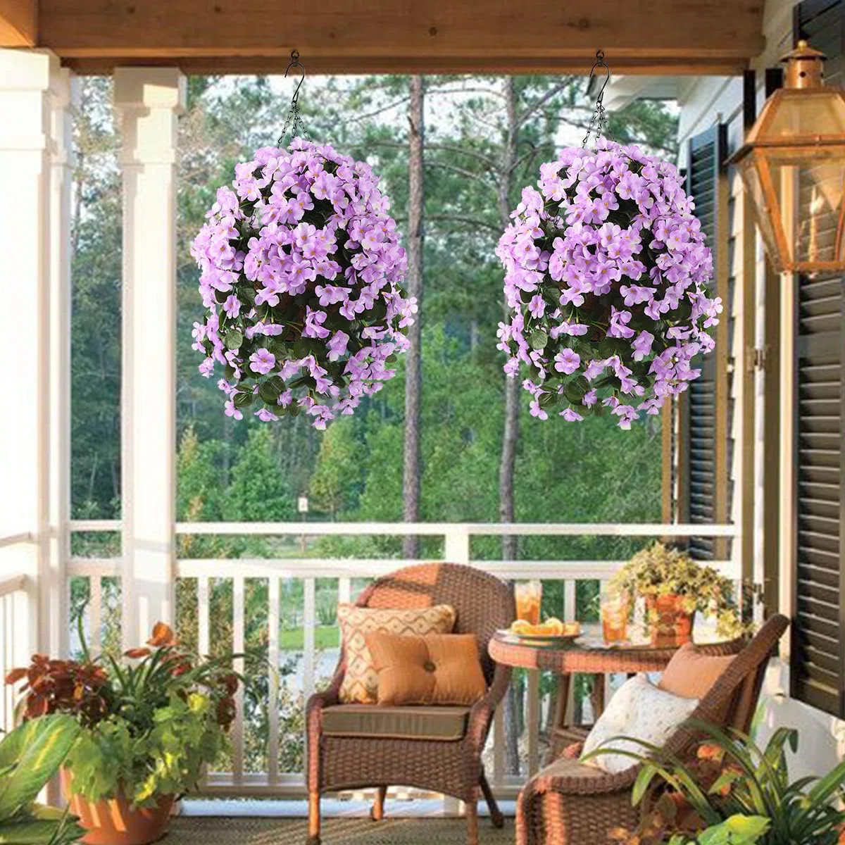Esparza Hanging Basket Arrangement in Basket | Wayfair North America