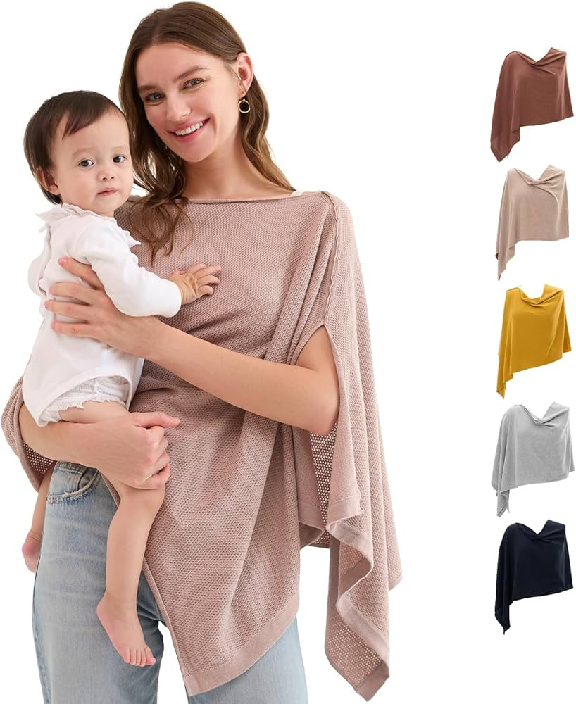 Momcozy Nursing Cover for Breastfeeding, Soft Privacy Poncho, Multi-Use Nursing Shawl, Portable B... | Amazon (US)