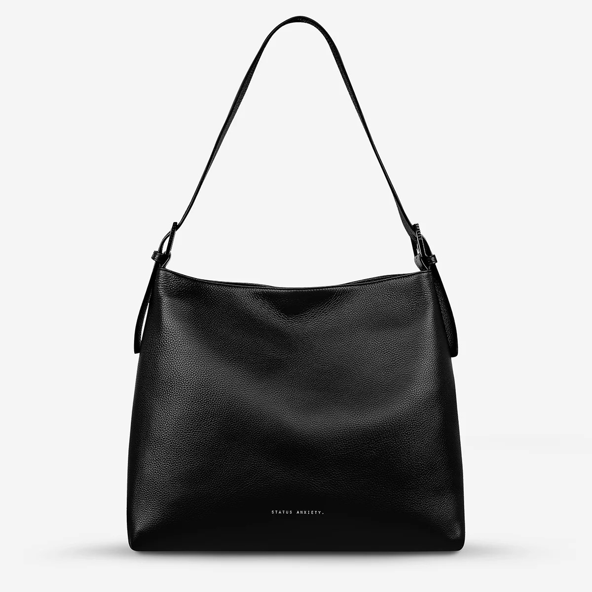 Forget About It Women's Black Leather Tote Bag | Status Anxiety® | Status Anxiety 