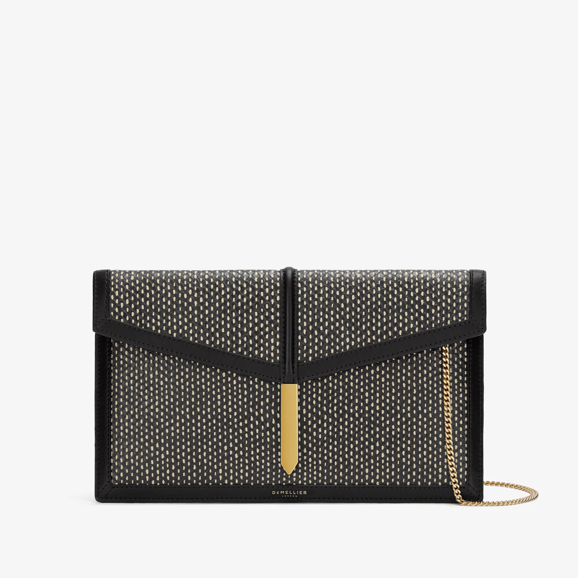 The Tokyo Clutch | Black Dotted Snake-Effect | DeMellier | DeMellier