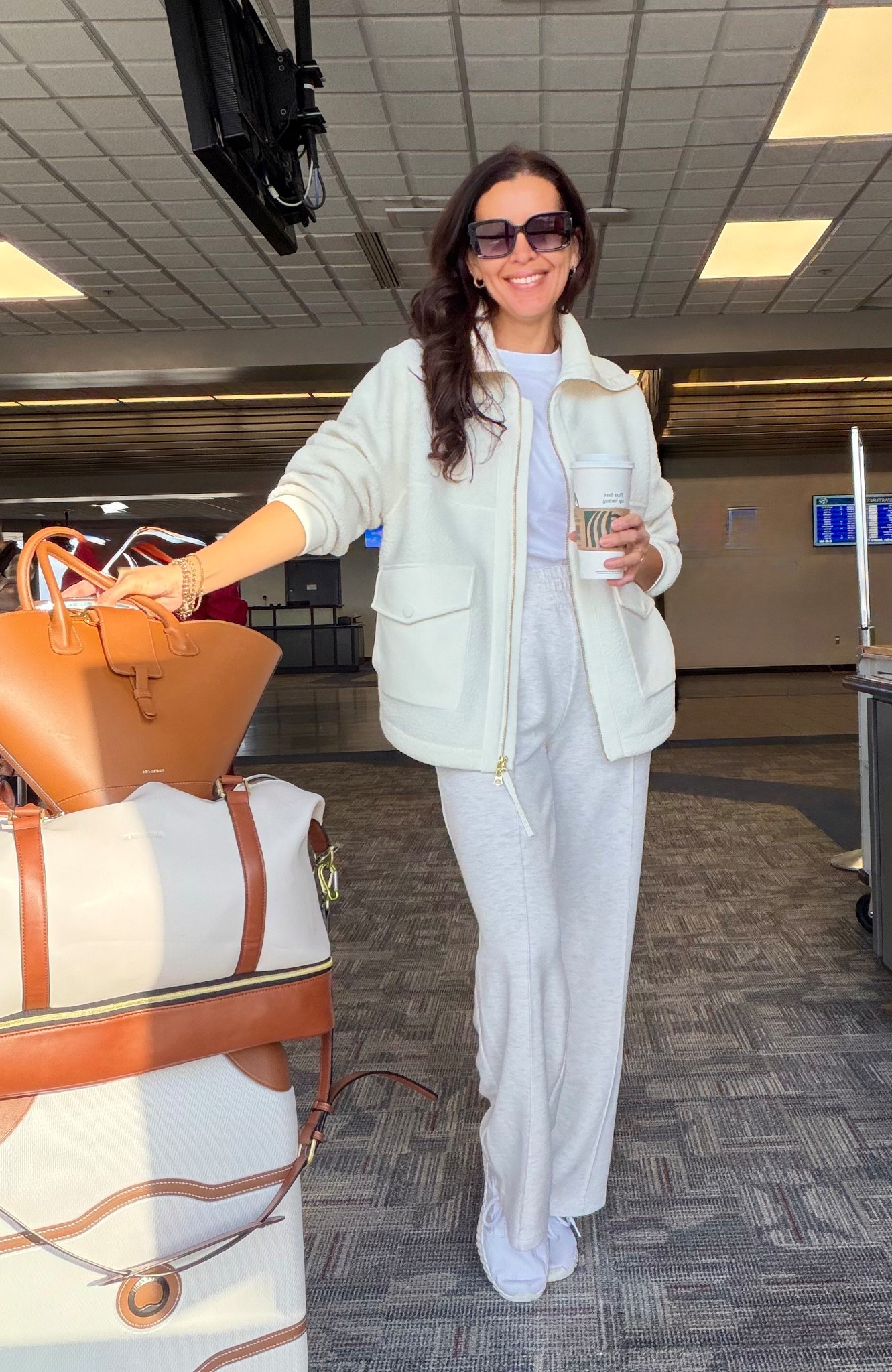 Size s in pants and shaket. Shoes are tts. 

#LTKOver40 #LTKTravel #LTKValentine