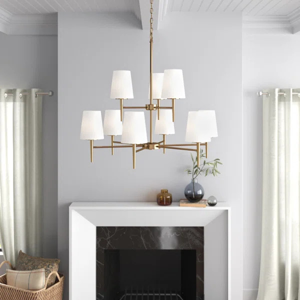 Victor 9 - Light Shaded Tiered Chandelier | Wayfair North America