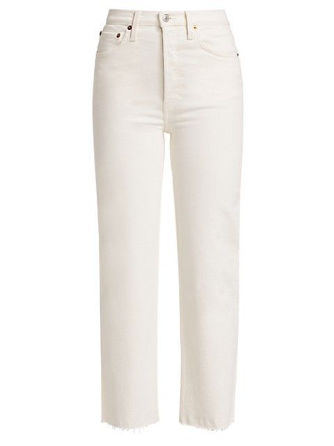 70s Stovepipe Jeans, White Jeans, White Jeans Winter, winter white jeans, winter white jeans outfit | Saks Fifth Avenue