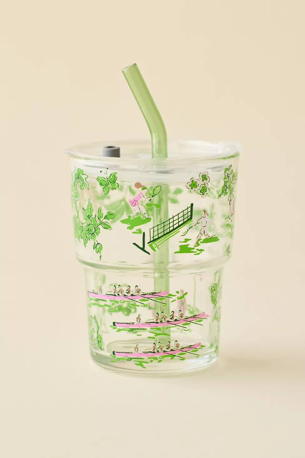Claire Party Animals To-Go Glass Tumbler Cup | Urban Outfitters (US and RoW)