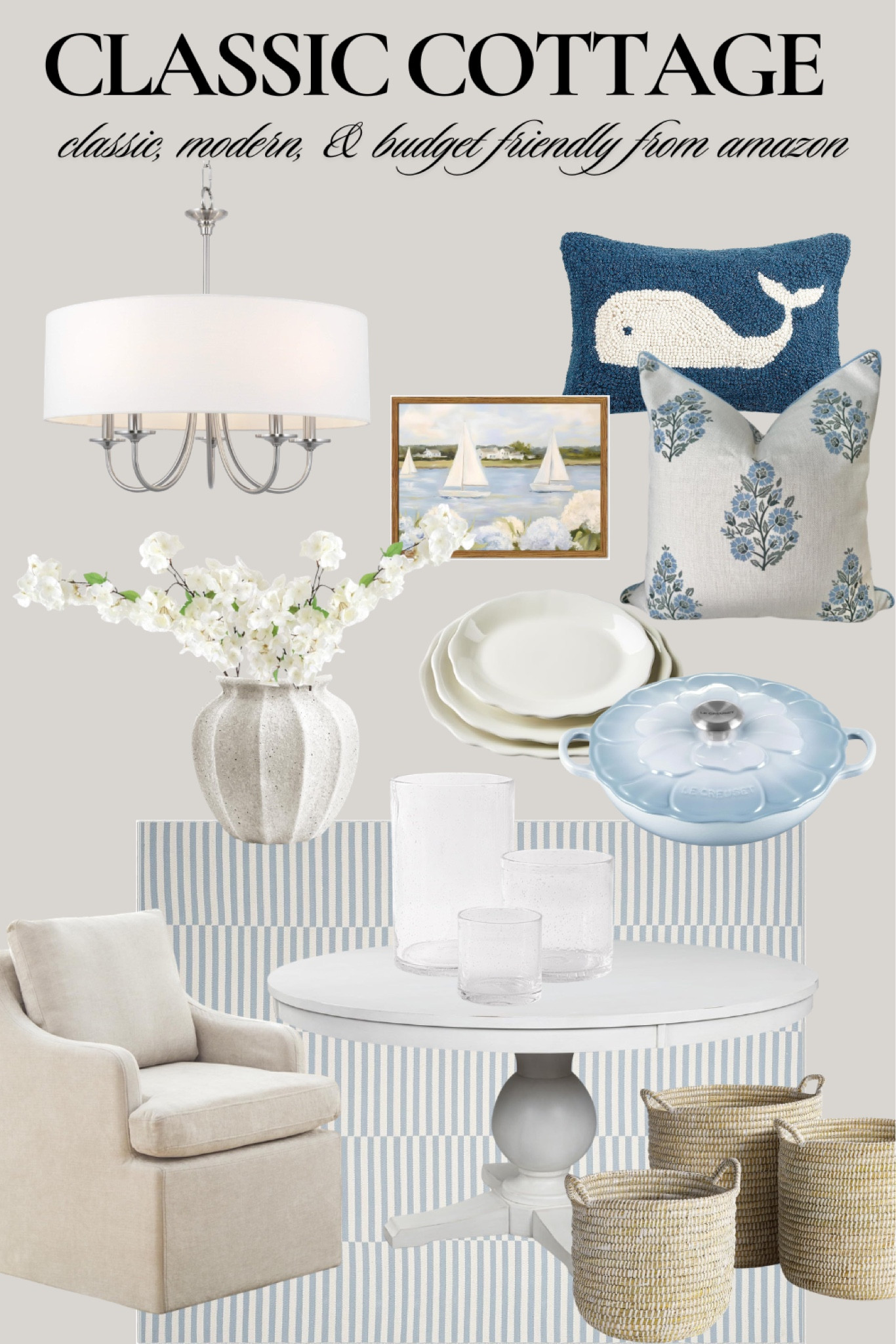 OMG!  If your dream is a cute little cottage by the sea... eekkk!  Yes!  You can create pure magic on AMAZON!  Aren't you just freaking over these stunning finds?!