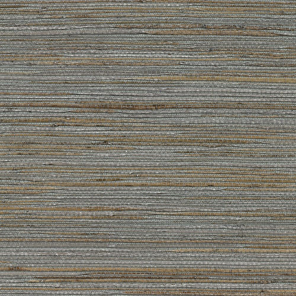 Metallic Taupe & Slate Grasscloth Wallpaper | West Elm (US)