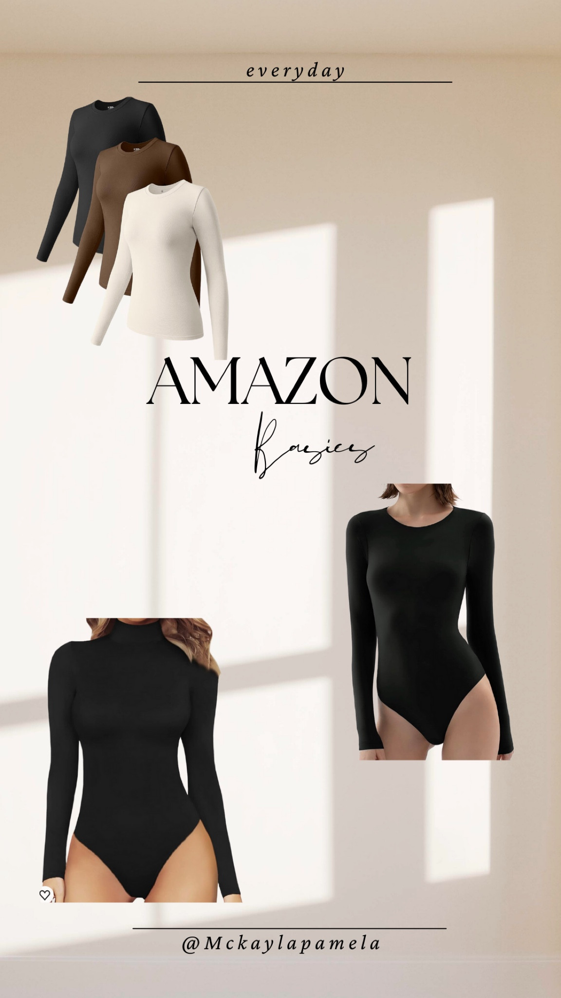 Favorite everyday Amazon basics. Perfect for day to day to working out! 🤎🤍🖤