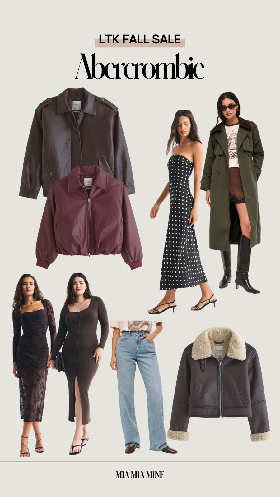 Abercrombie ltk fall sale
Use code AFLTK for 25% off, code is stackable
Fall coats, wedding guest dresses, wide leg jeans and fall jackets on sale 

#LTKSaleAlert #LTKSeasonal #LTKFindsUnder100