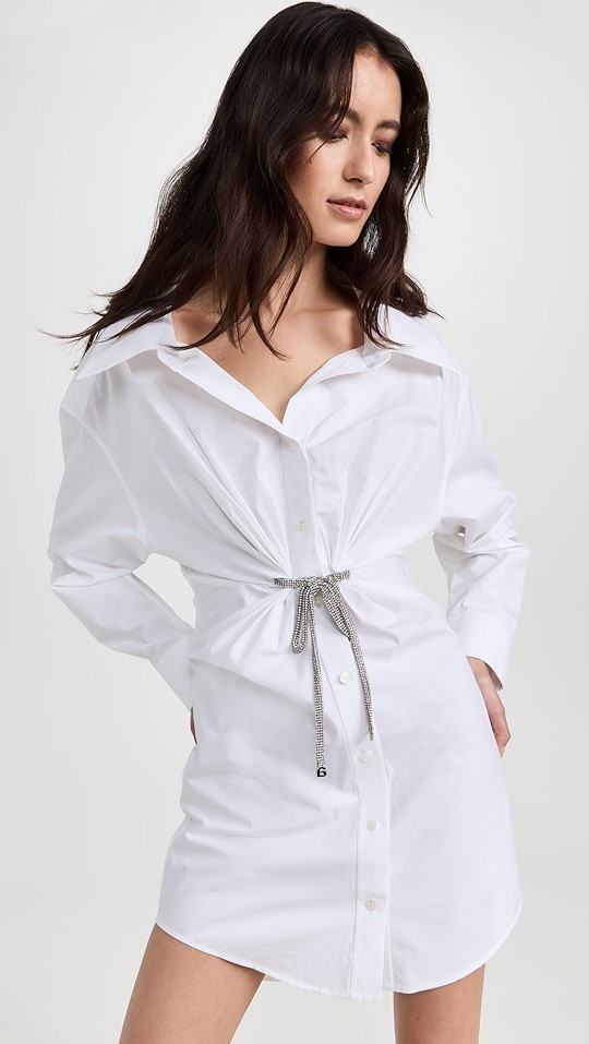 Twist Front Dress with Crystal Ties | Shopbop