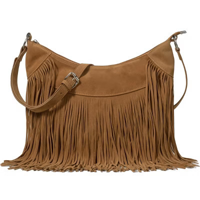 Women Fringe Hobo Bag Western Purse Shoulder Bag Vegan Suede Tassel Hippie Crossbody Bag (Brown) | Target