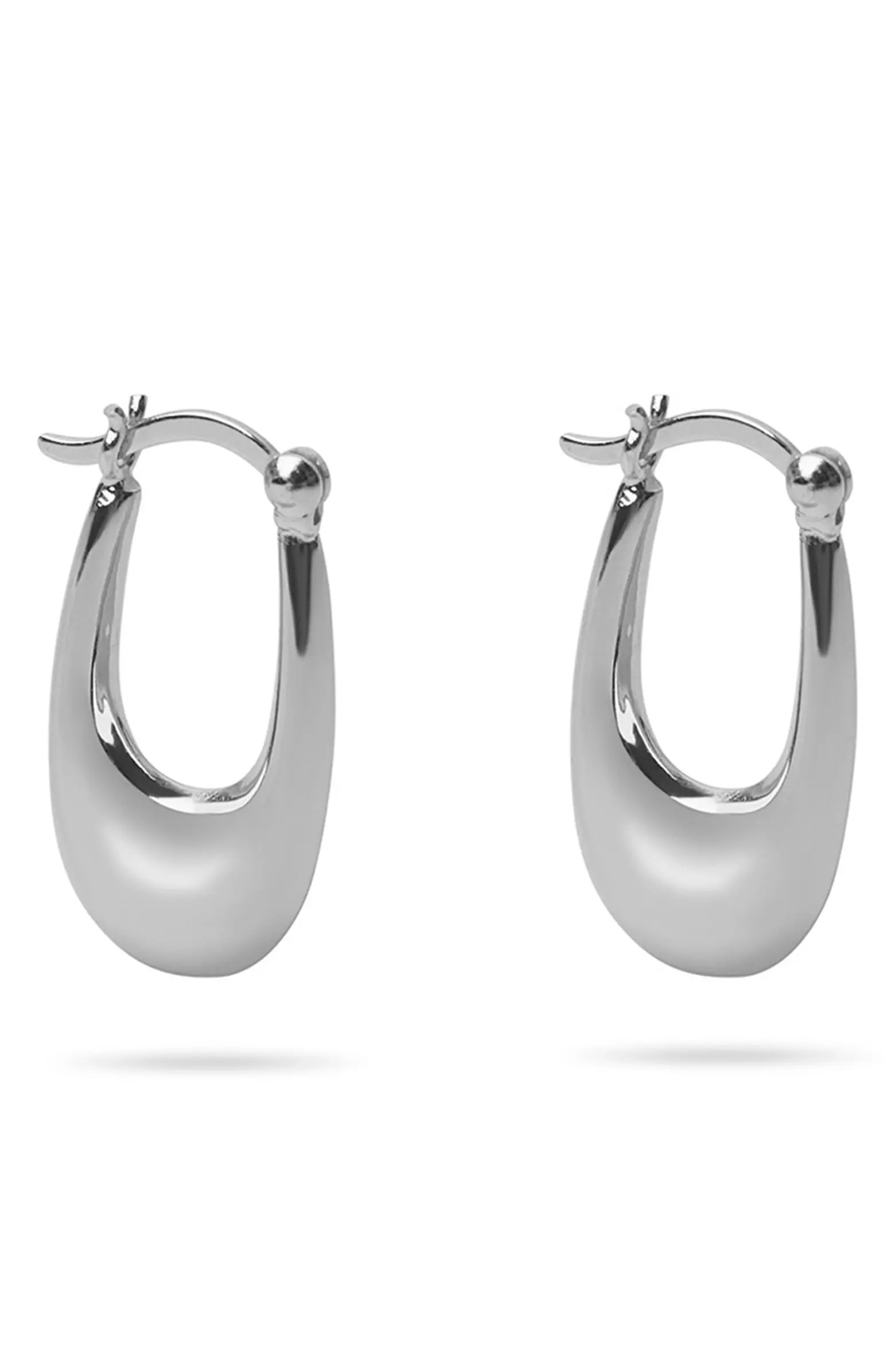 Argento Vivo Sterling Silver Oval Chunky Hoop Earrings | Nordstrom | Nordstrom