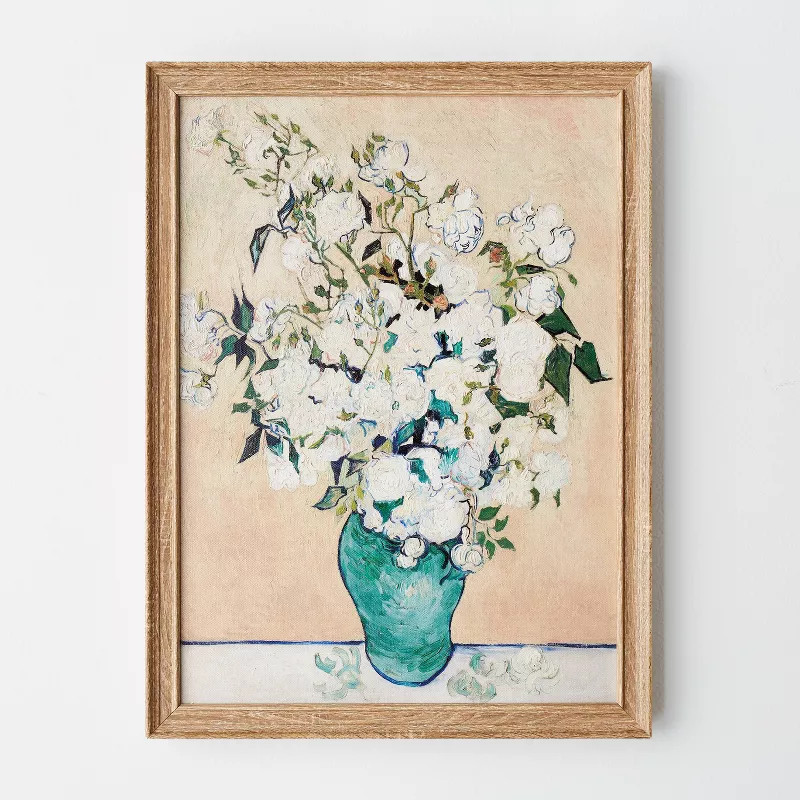15" x 20" Avignon Still Life Framed Wall Canvas Distressed Light Wood - Threshold™ designed wit... | Target