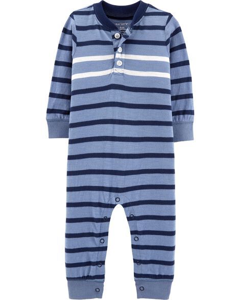 Striped Henley-Style Jumpsuit | Carter's