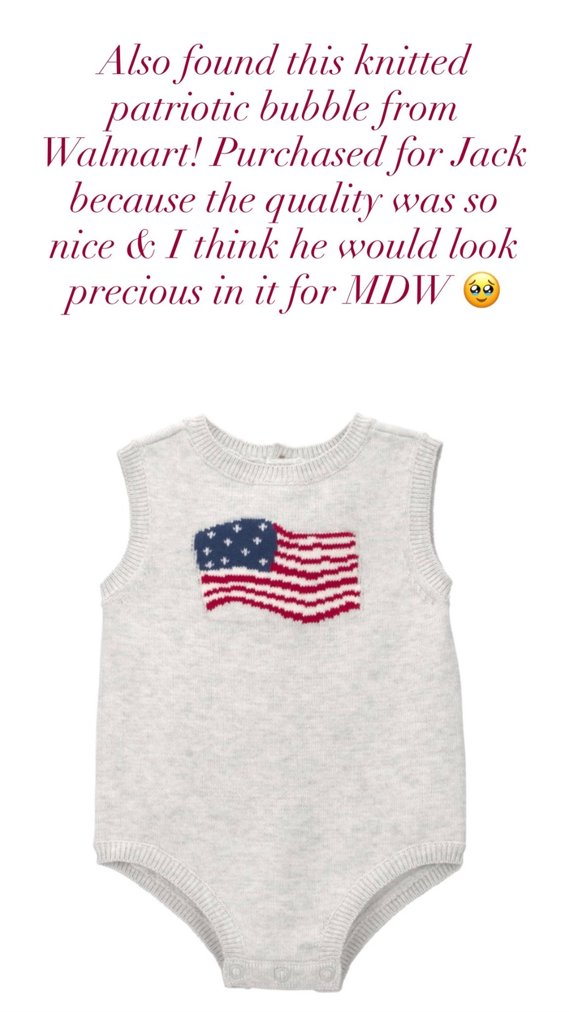 Walmart fashion, Walmart finds, Walmart baby bubble, Walmart patriotic baby clothes, MDW ootd MDW baby clothes, American flag bubble, preppy baby boy clothes, preppy baby clothes, affordable baby clothes 

#LTKKids #LTKBaby #LTKSaleAlert