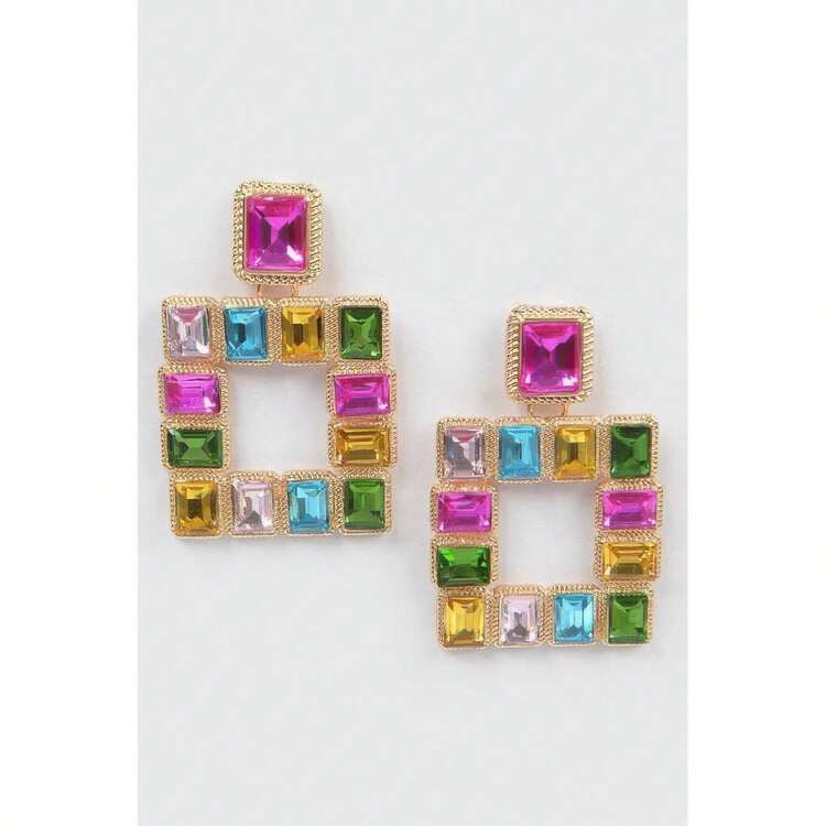 Rhinestone Square Earring | SHEIN