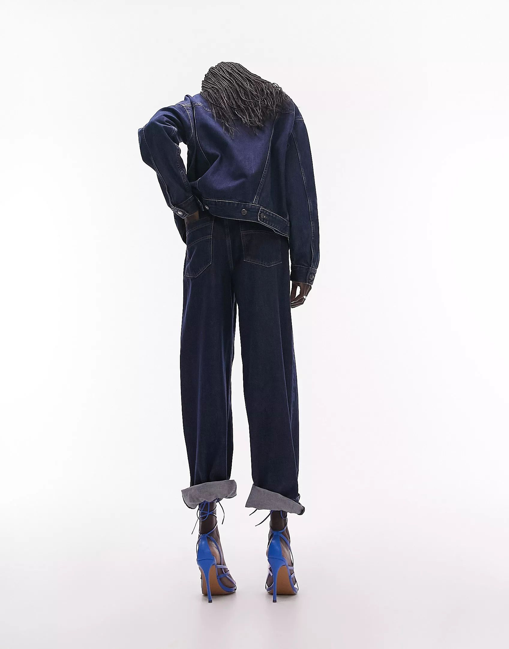 Topshop denim oversized jacket in indigo | ASOS (Global)