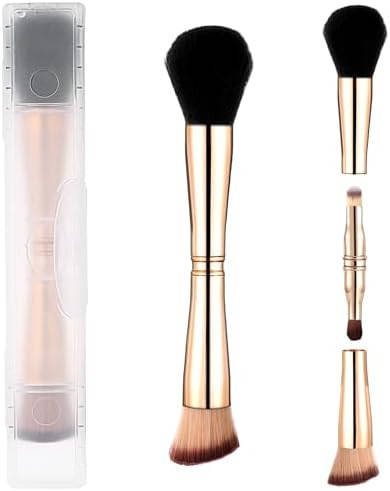 Travel Makeup Brush Set 4 In 1 Makeup Brush With Case Dual Ended Mini Travel Size Makeup Brushes ... | Amazon (US)