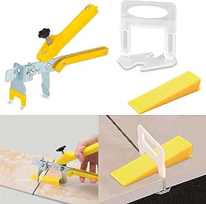 【Upgrade Version】Tile Leveling System 1/8" Kit, 600 pcs Tile Spacers Clips, 200 pcs Reusable ... | Amazon (US)