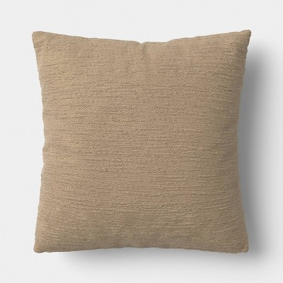 Oversized Square Textured Cotton Pillow with Linen Reverse Neutral - Threshold™ | Target