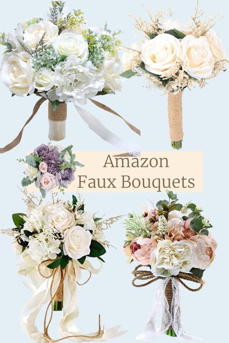 Affordable faux flower bridal bouquets on Amazon.

#weddingbouquet #rusticbouquet #bohobouquet #foreverbouquet #silkflowers

#LTKwedding #LTKstyletip #LTKSeasonal