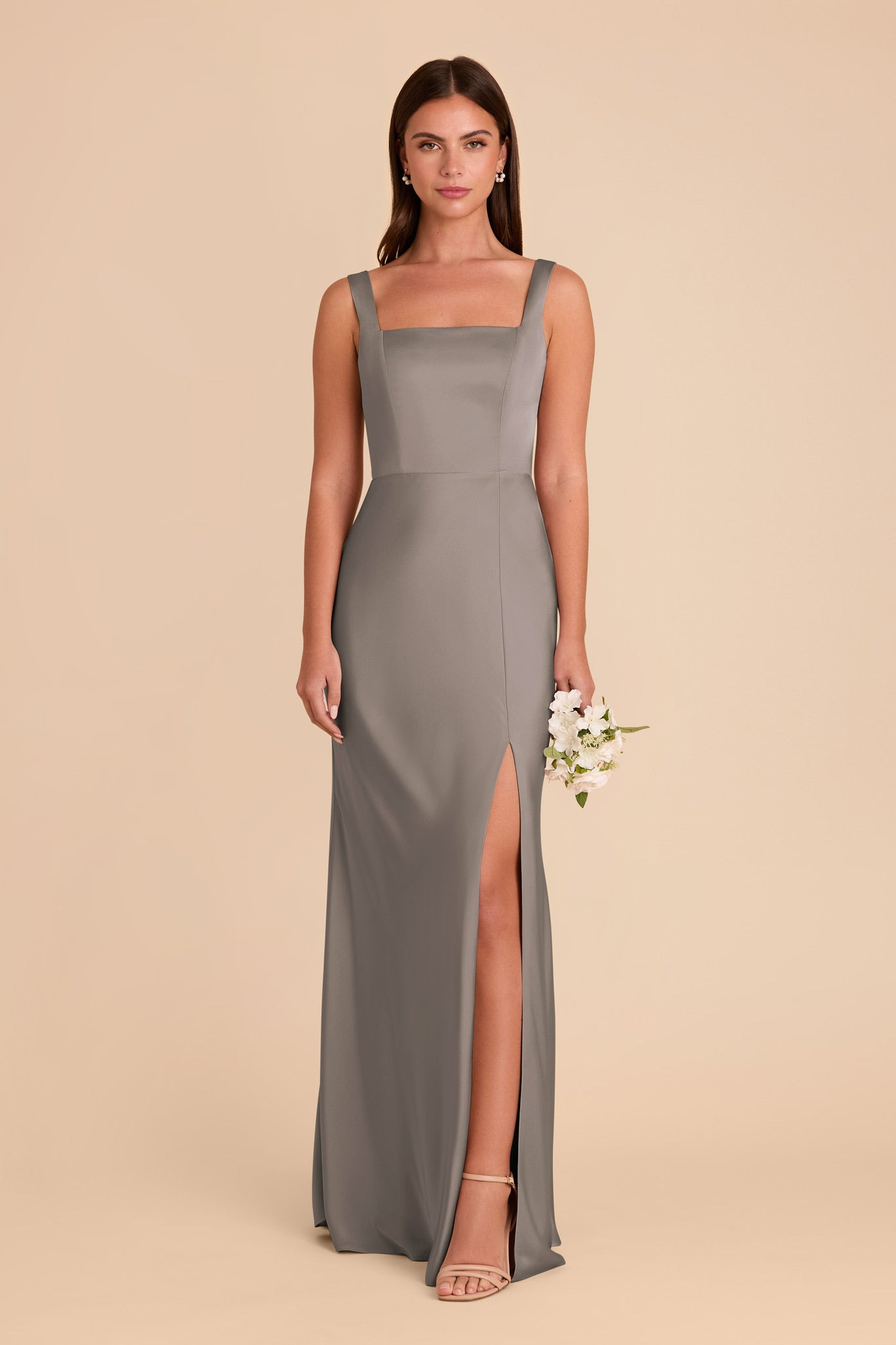 Alex Matte Satin Dress in Quartz | Birdy Grey | Birdy Grey