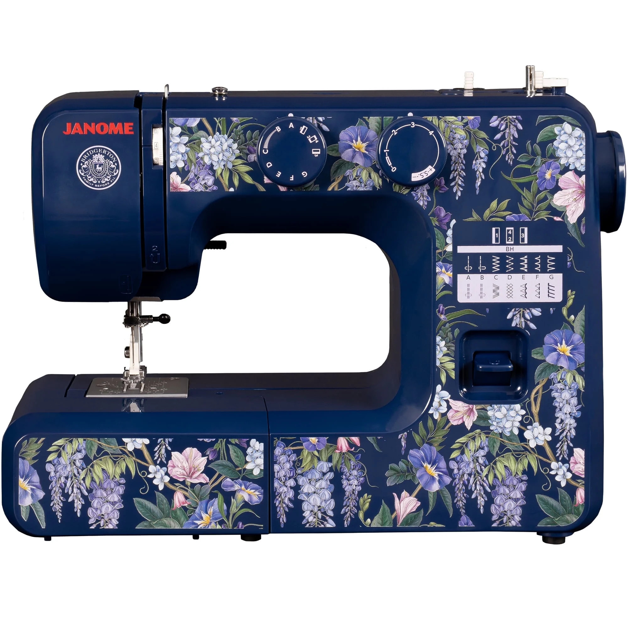 Janome Wisteria Promenade Easy-to-Use 15-Stitch Sewing Machine Officially Licensed Bridgerton Col... | Walmart (US)