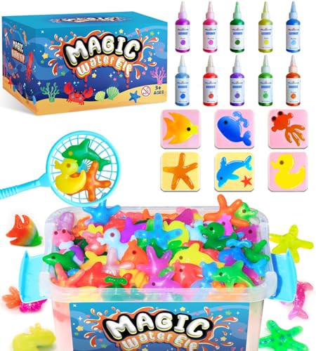 Magic Water Elf Toy Kit - Aqua Art Water Fairy Gel Kit for Kids - 10 Colors Magic Gel Water Pets - DIY Squishy Maker Set - Make Your Own Squishies Toy Crafts Party Favor for Boys & Girls Ages 6-12 | Amazon (US)