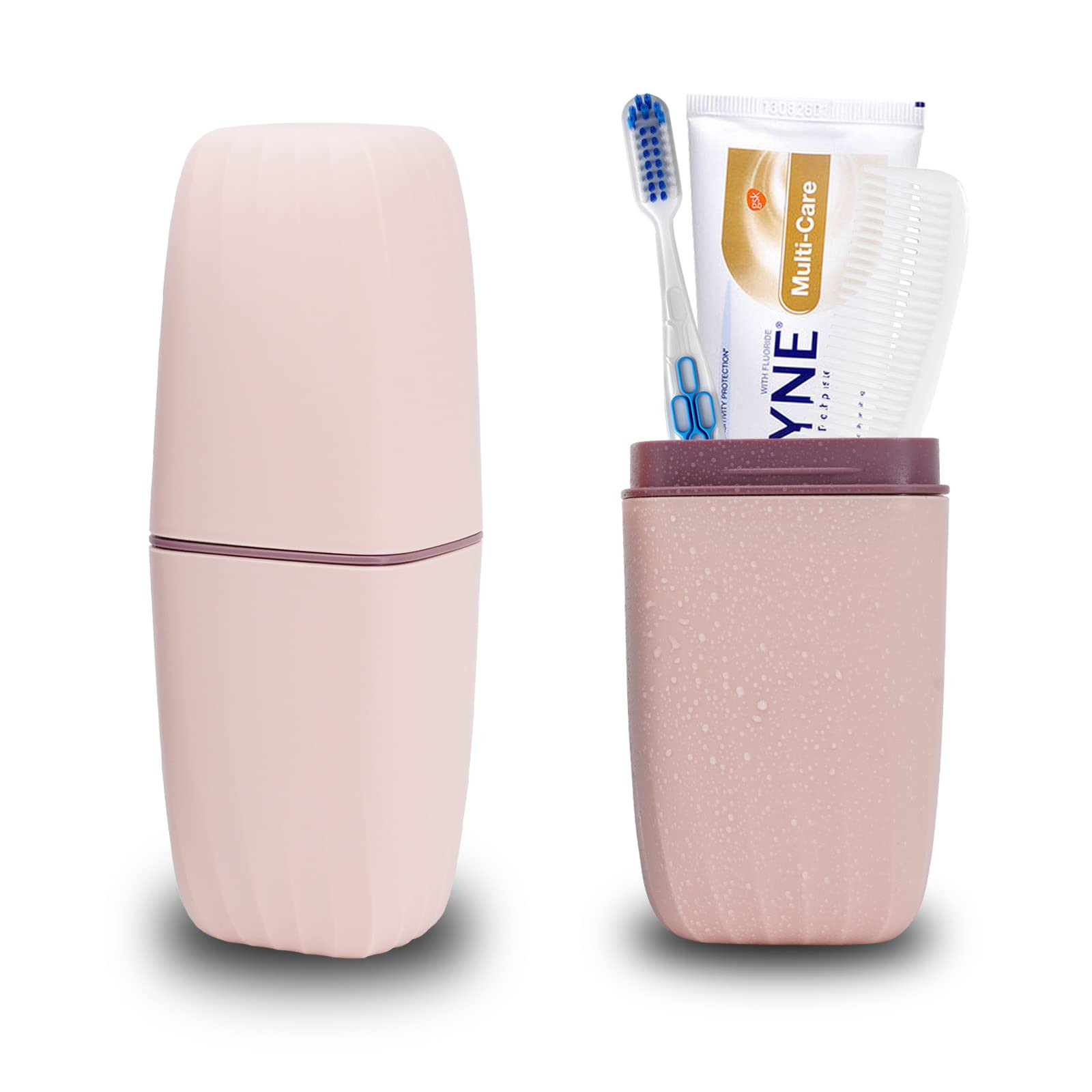 Toothbrush Cup Toothbrush Holder with Cover Travel Boothbrush Holder Portable Toothbrush Case and... | Amazon (US)