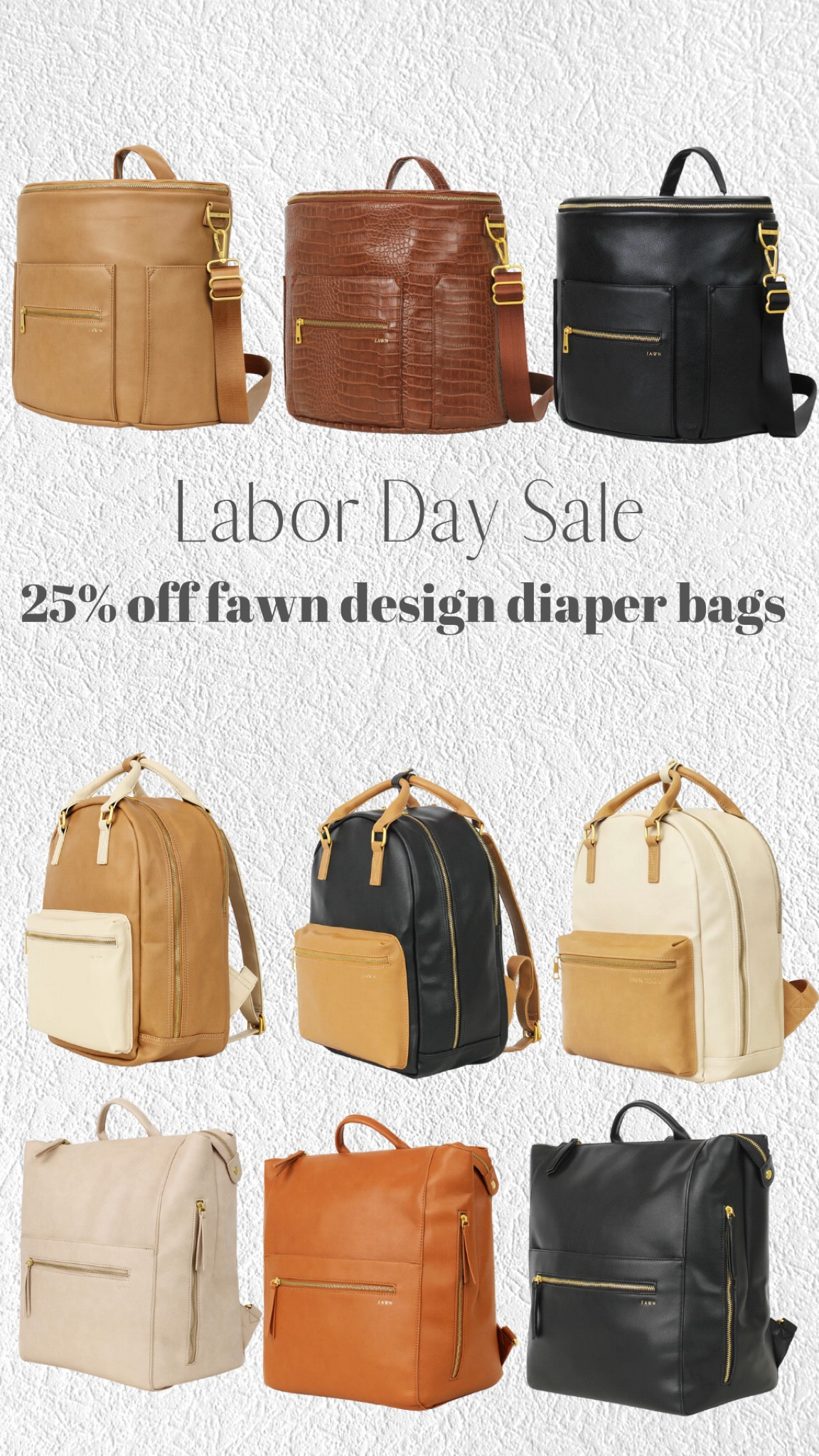 Labor Day Sale! Grab a luxury diaper bag for 25% off! ✨

#LTKbump #LTKbaby #LTKSale