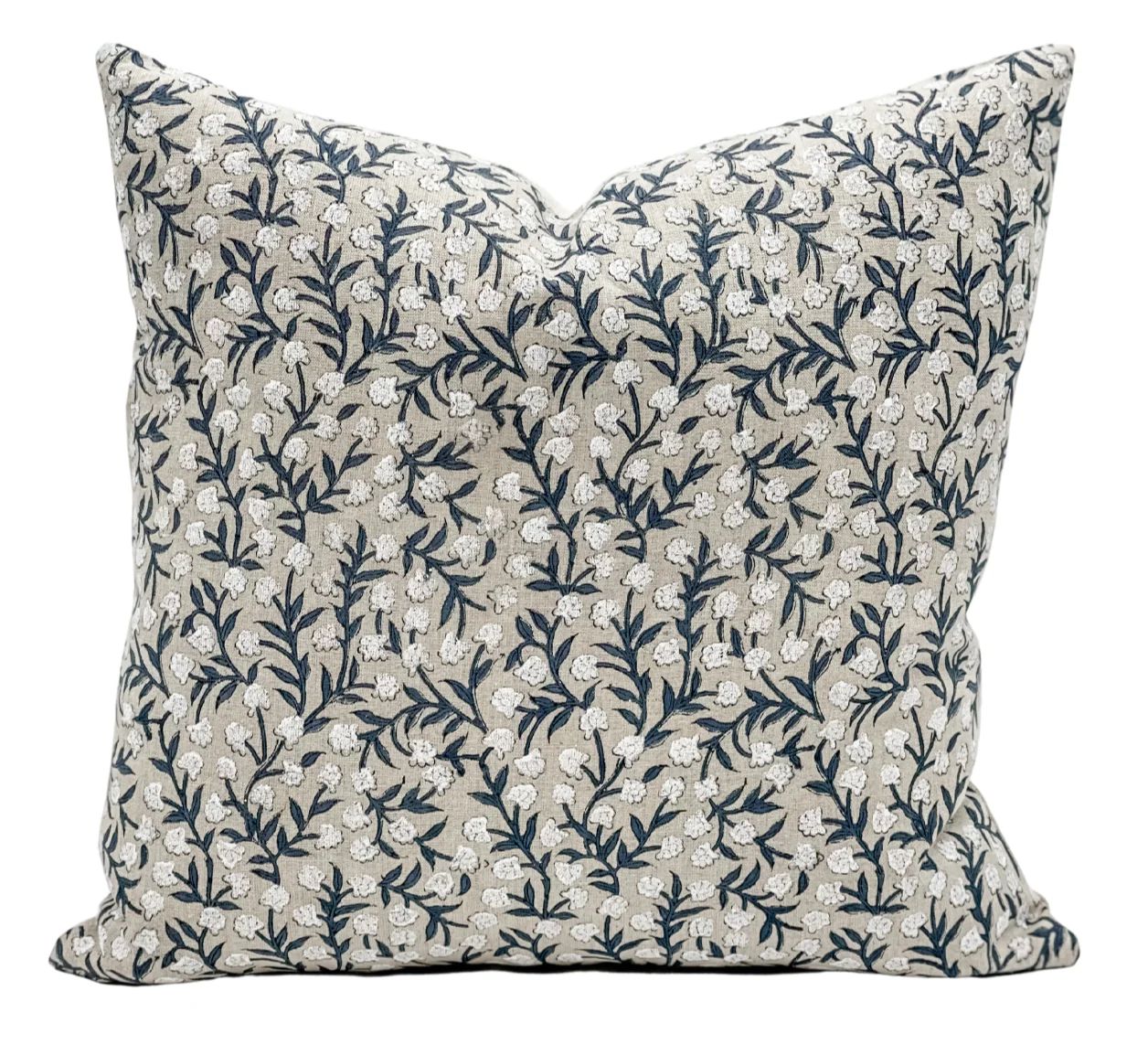 FLEUR IN NAVY BLUE PILLOW COVER | Krinto