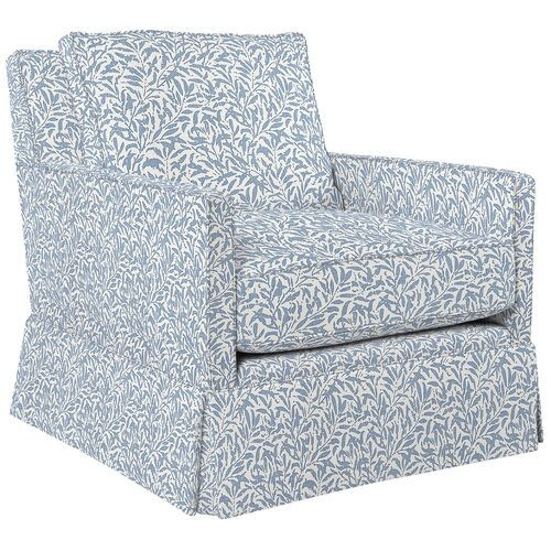 Auburn Club Chair - Lunden Floral - Hancrafted in the USA | Lounge Chair, Armchair - Blue - Comfortable, Sturdy, Durable, Exclus | One Kings Lane