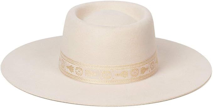 Lack of Color Women's Juno Boater Wool Hat with Brocade Ribbon Trim | Amazon (US)