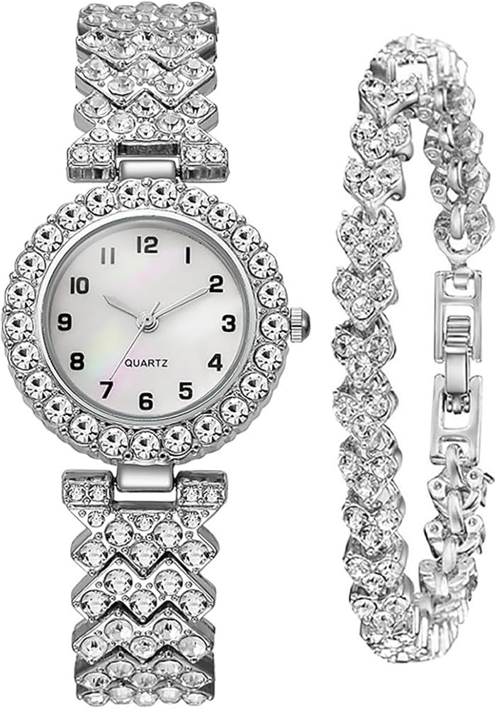 Watches for Women Fashion Crystal Analog Quartz Ladies Watches Vintage Bracelet Set Female Small ... | Amazon (US)