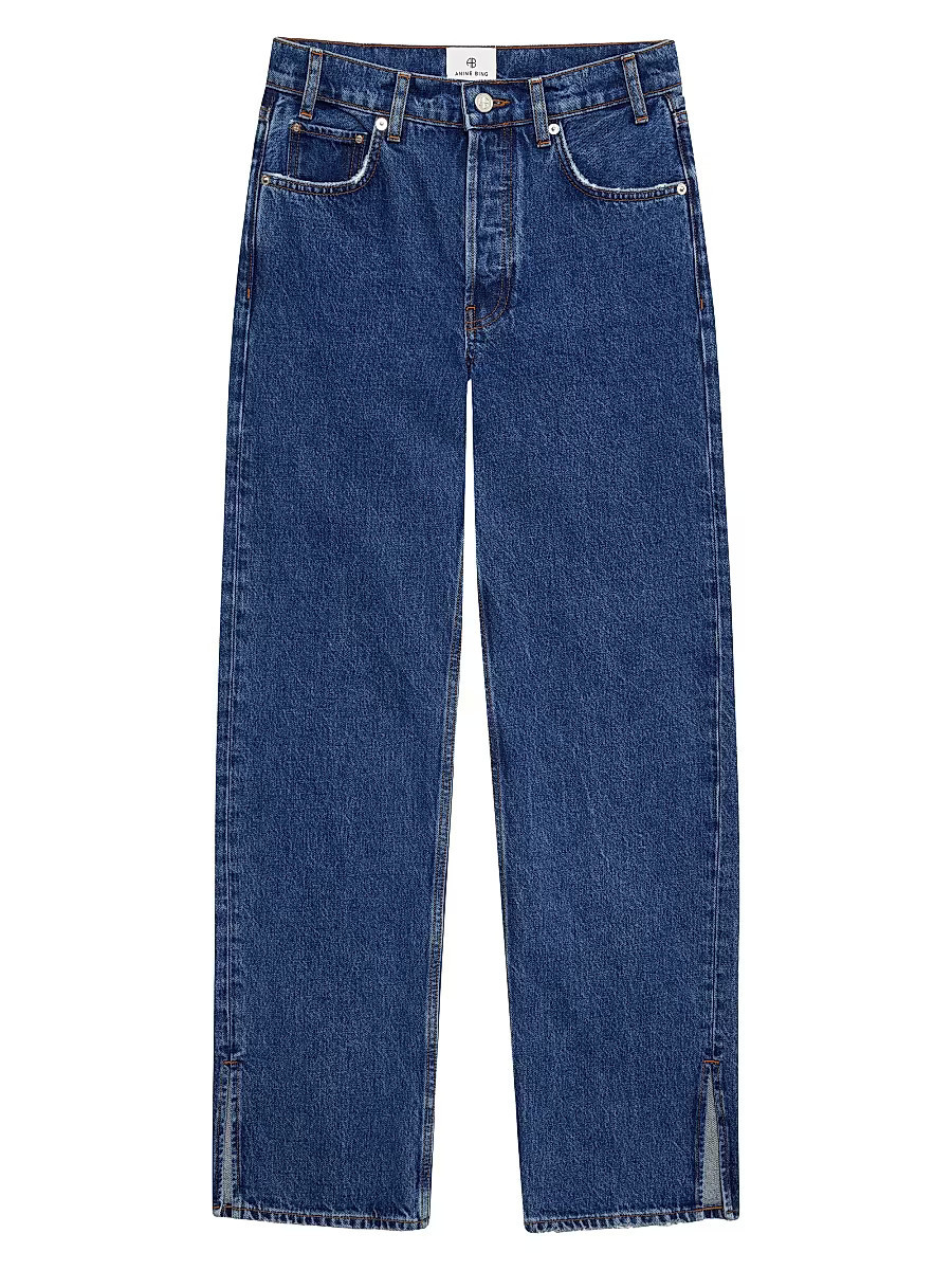 Women's Roy High-Rise Straight-Fit Jeans - Clean Indigo Denim - Size 30 | Saks Fifth Avenue