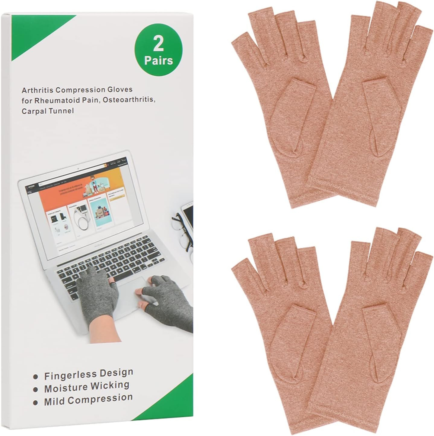 2-Pair Arthritis Compression Gloves for Alleviate Rheumatoid Osteoarthritis, Carpal Tunnel Raynau... | Amazon (UK)