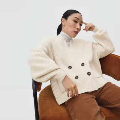 The Felted Merino Double-Breasted Cardigan | Everlane