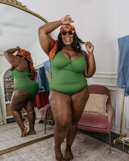 Wear this slay on your next boat day! This one piece is so comfy and hugs in all the right places💚 

Wearing XXL.

plus size fashion, swim, plus size swimwear, vacation, spring outfit inspo, summer fashion, beach, style guide

#LTKSwim #LTKPlusSize #LTKFindsUnder50