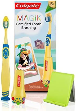 Colgate Magik Smart Toothbrush for Kids, Kids Toothbrush Timer with Fun Brushing Games Yellow 1 C... | Amazon (US)