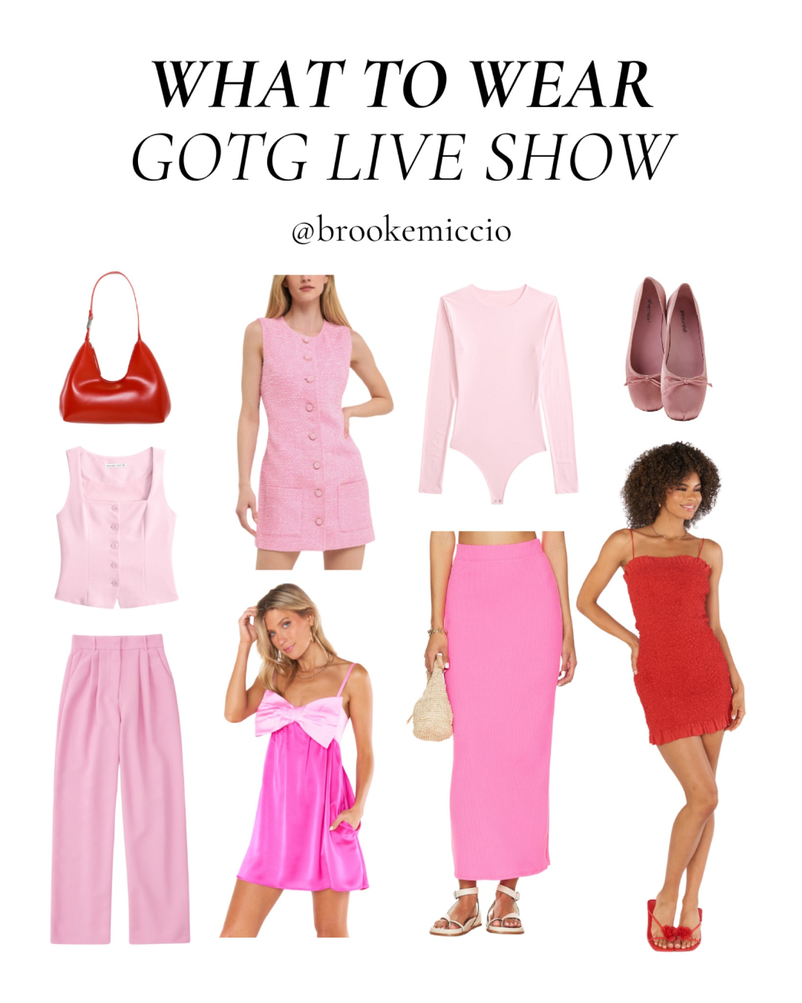 What to wear to our GOTG live shows! Love seeing pink and red but all colors are welcome 💗❤️

#LTKfindsunder100 #LTKstyletip #LTKSeasonal