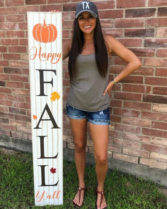 Fall Welcome Sign for Front Porch Happy Fall Yall Sign Fall | Etsy | Etsy (US)