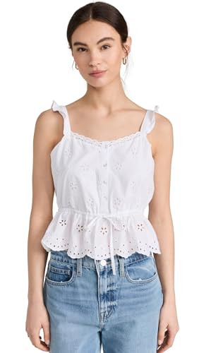 PAIGE Women's Marsa Top, White, 12 at Amazon Women’s Clothing store | Amazon (US)
