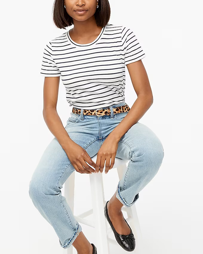Striped girlfriend crewneck tee | J.Crew Factory
