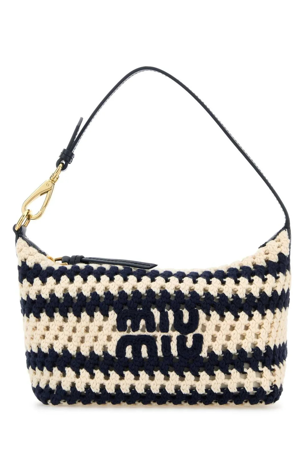 Miu Miu Zipped Crochet Shoulder Bag | Cettire Global