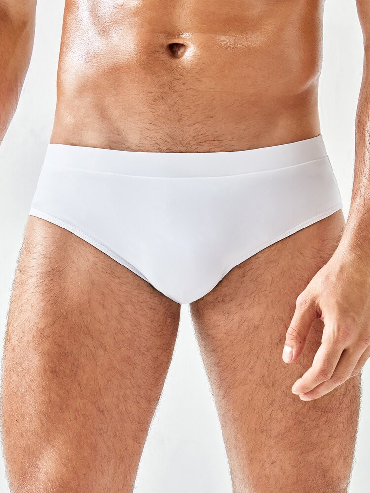 Men Solid Swim Brief | SHEIN