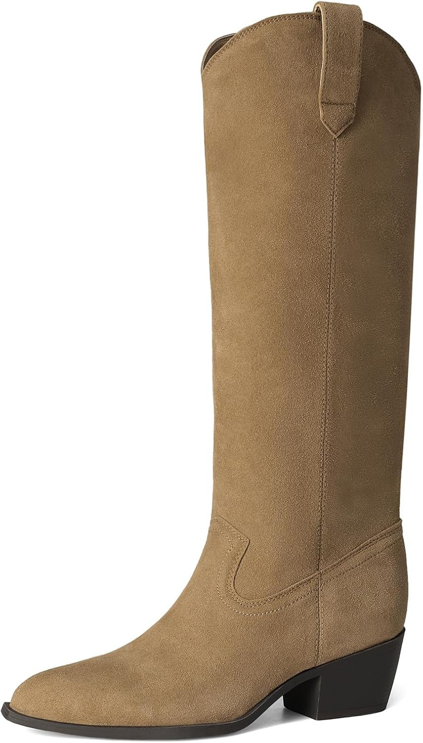 DREAM PAIRS Suede Knee High Fall Tall Boots for Women | Amazon (US)