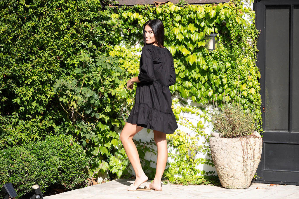 PRESLI DRESS IN SOLID BLACK | Roma Label