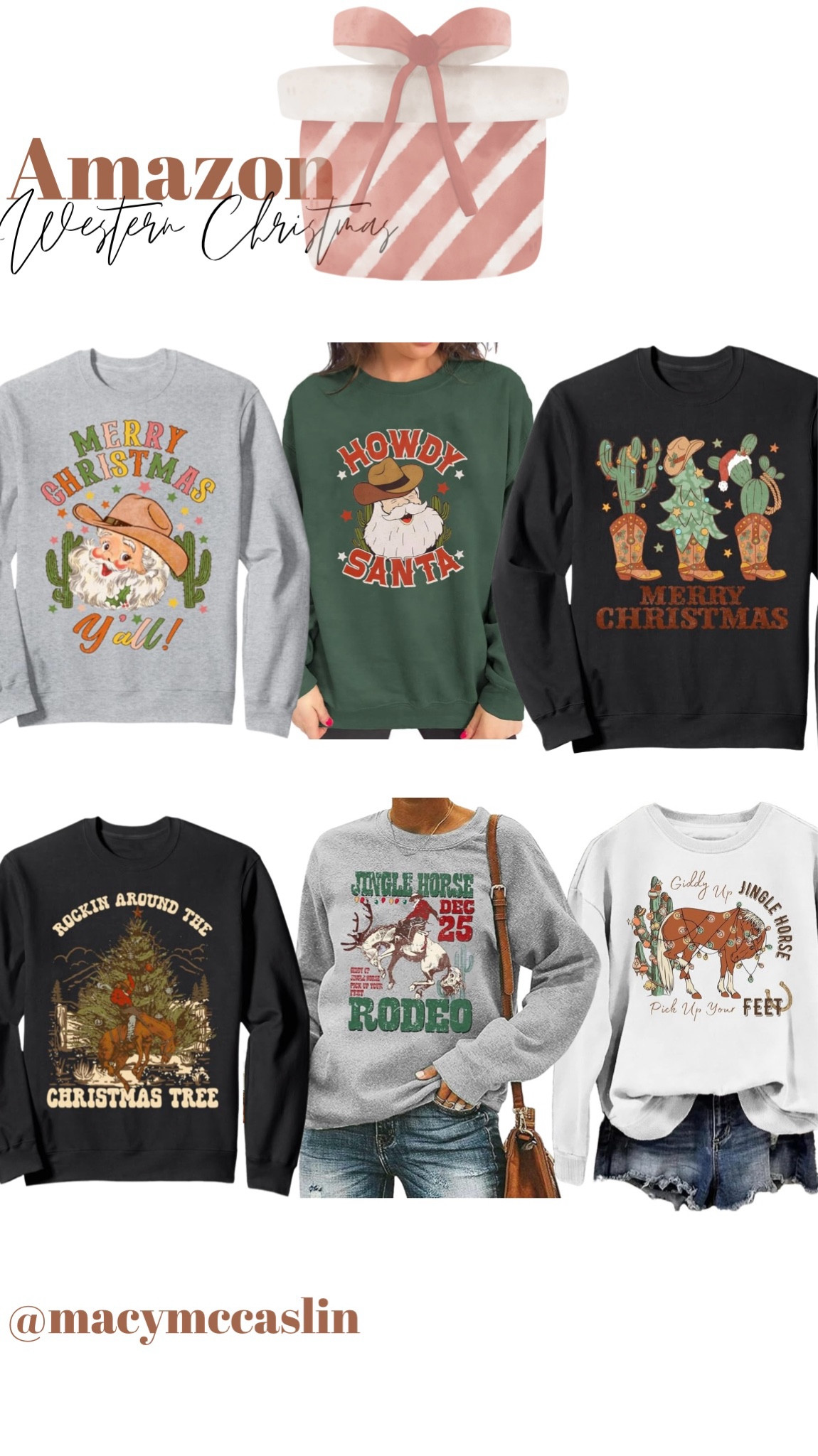 Christmas sweatshirts, Western Christmas sweatshirts, holiday style, casual holiday style 

#LTKGiftGuide #LTKSeasonal #LTKHoliday